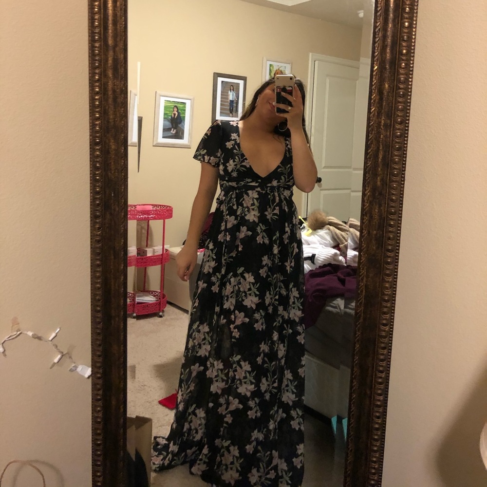 Black Floral maxi dress